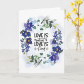 Carte 1 Corinthiens 13:4 L'amour est Patient Verset Bibl (Fleur jaune)