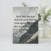 Carte 1 Corinthiens 15:4 Bible Écriture Pic Salutation (Debout devant)
