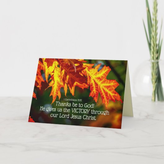 Carte 1 Corinthiens 15:57 Merci à Dieu ! (Devant)