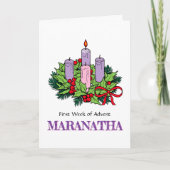 Carte #1 de 4 pour l'Avent (Première semaine : HOP (Devant)