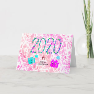 Carte #1 Élément de quarantaine essentiel en rose
