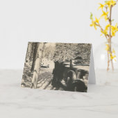 Carte 1 en 2 bears at car (Fleur jaune)