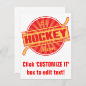Carte #1 Maman de hockey (Devant / Derrière)
