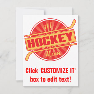 Carte #1 Maman de hockey