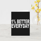 Carte 1% Meilleur Chaque Jour - Citation Motivante  (Fleur jaune)