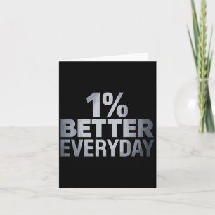 Carte 1% Meilleur Chaque Jour Motivationnel
