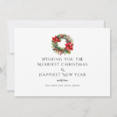 Carte 1 ou 3 photo avec la couronne de Noël (Dos)