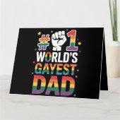 Carte #1 Papa gay le plus gay du monde Fête des pères dr (Devant)