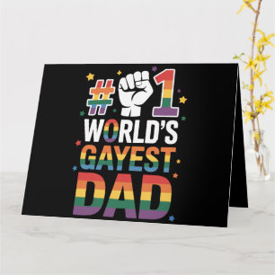 Carte #1 Papa gay le plus gay du monde Fête des pères dr
