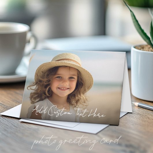 Carte 1 Photo et Texte Complets - Paysage Horizontal