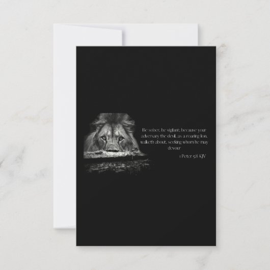Carte 1 Pierre 5:8 KJV Bible Verse Salutation (Devant)