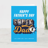 Carte #1 Super Papa Bande dessinée de super-héros Fête d (Devant)