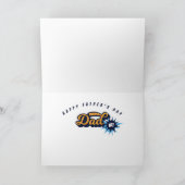 Carte #1 Super Papa Superhero Fête des pères de bande de (Intérieur)