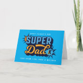 Carte #1 Super Papa Superhero Fête des pères de bande de (Devant)