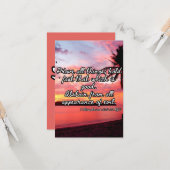 Carte 1 Thessaloniciens 5:21-22 KJV Bible Pic Salutation (Devant/Arrière en situation)