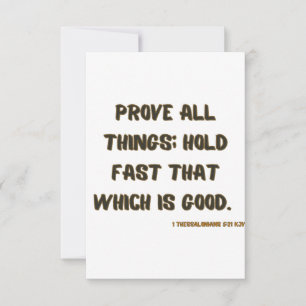 Carte 1 Thessaloniciens 5:21 KJV Bible Verse Appartement