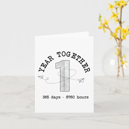 Carte 1 Year Together - First Anniversary Celebration (Fleur jaune)