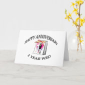 Carte 1er ANNIVERSAIRE (Fleur jaune)