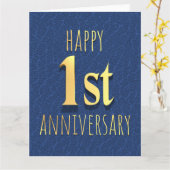 Carte 1er anniversaire (Fleur jaune)