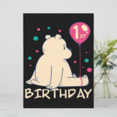 Carte 1er anniversaire 1 an bébé - mignonne, drôle Cadea (Debout devant)