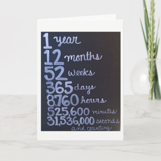 Carte 1er ANNIVERSAIRE À MON AMOUR "POUR LE RESTE DE NOS (Devant)