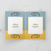 Carte 1er anniversaire ajouter nom garçon mignon éléphan (Intérieur)