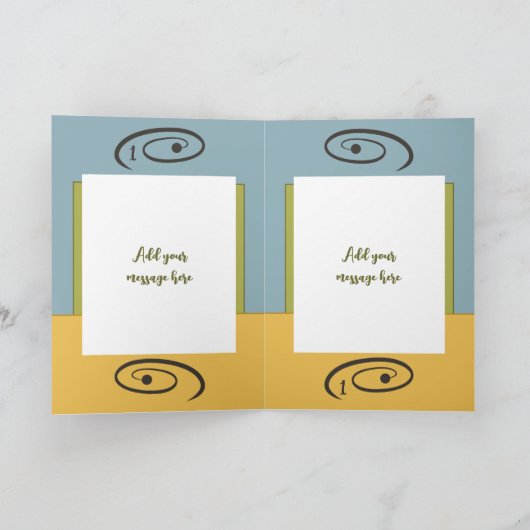 Carte 1er anniversaire ajouter nom garçon mignon éléphan (Intérieur)