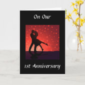 Carte **1er ANNIVERSAIRE** DANSE POUR LE RESTE DE NOTRE (Fleur jaune)