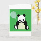 Carte 1er anniversaire de bébé Panda (Fleur jaune)