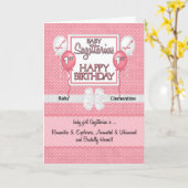 Carte 1er anniversaire de la petite fille Sagittarius Zo (Fleur jaune)