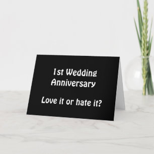 Carte 1er anniversaire de mariage