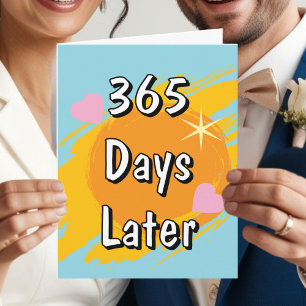 Carte 1er anniversaire de mariage dans les jours un an p