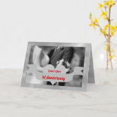 Carte 1er anniversaire de Mariage Félicitations à BW (Fleur jaune)