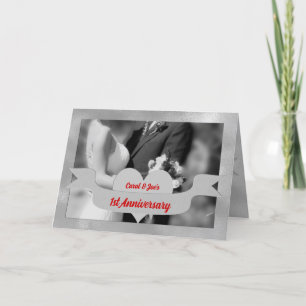 Carte 1er anniversaire de Mariage Félicitations à BW