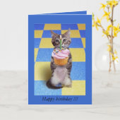 Carte 1er anniversaire du bébé - (Fleur jaune)