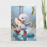 1er anniversaire Duck Dancing In the Rain Puddle