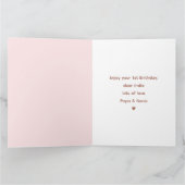 Carte 1er anniversaire fille rose éléphant Citrouille d' (Intérieur)