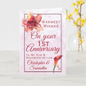 Carte 1er Anniversaire Floral Lily Son Fille (Fleur jaune)