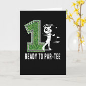 Carte 1er Anniversaire Gift Golf Player 1 An Old Boy (Fleur jaune)