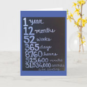 Carte 1er ANNIVERSAIRE L'AMOUR "FAIRE L'ANNÉE PROCHAINE" (Fleur jaune)