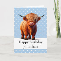 1er ANNIVERSAIRE LONGUE VACHE À CHEVEUX GARÇON CAR