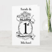 Carte 1er anniversaire Mariage (Devant)