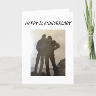 CARTE 1ER ANNIVERSAIRE MARIAGE-ENSEMBLE POUR TOUJOURS