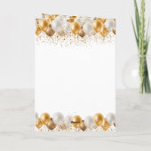 Carte 1er anniversaire Mariage Fils Ballons fille (Dos)