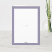 Carte 1er anniversaire Mariage Floral Purple Peony (Dos)