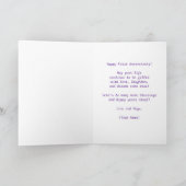 Carte 1er Anniversaire Mariage Souhaite des hydrangées v (Intérieur)