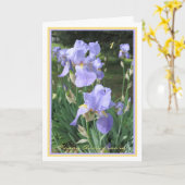 Carte 1er Anniversaire Mariage Souhaite Élégantes Irises (Fleur jaune)