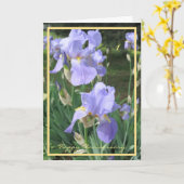 Carte 1er Anniversaire Mariage Souhaite Élégantes Irises (Fleur jaune)
