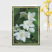 Carte 1er Anniversaire Mariage Souhaite Jasmine Elegant (Fleur jaune)