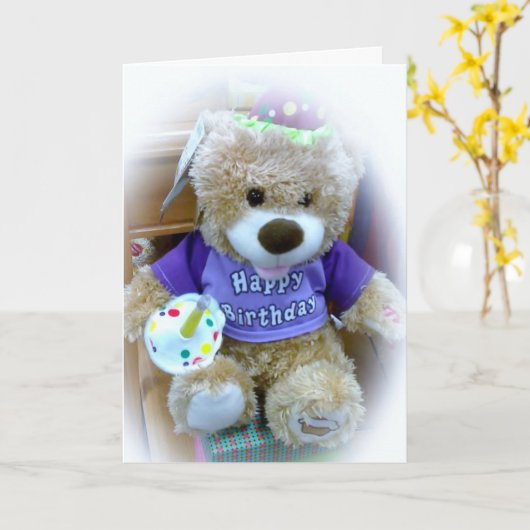 Carte "1er ANNIVERSAIRE" POUR BÉBÉ SPÉCIAL (Fleur jaune)